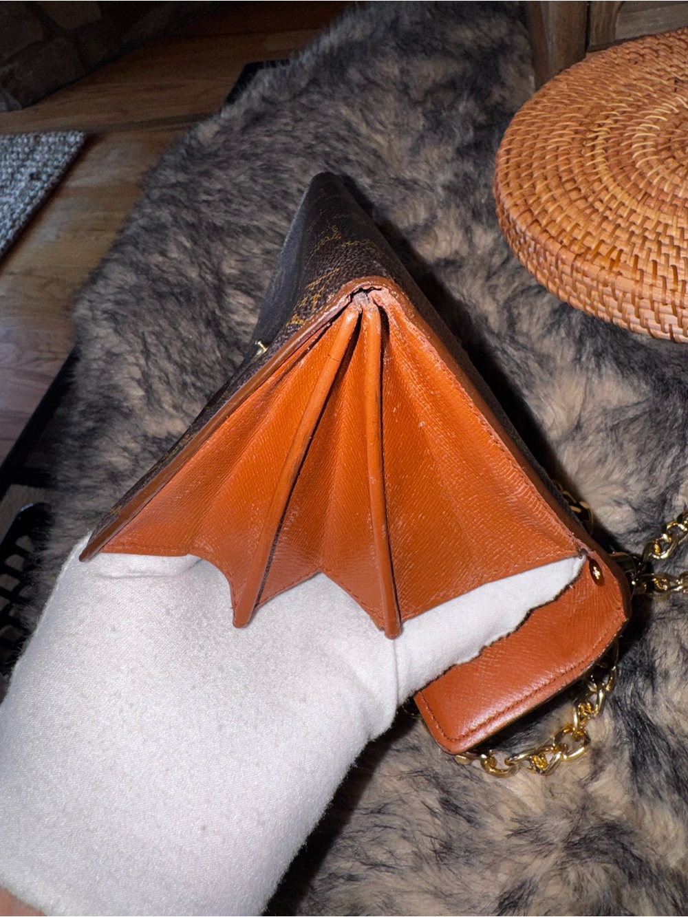 Louis Vuitton monogram sarah wallet, converted Crossbody vintage - Picture 10 of 17